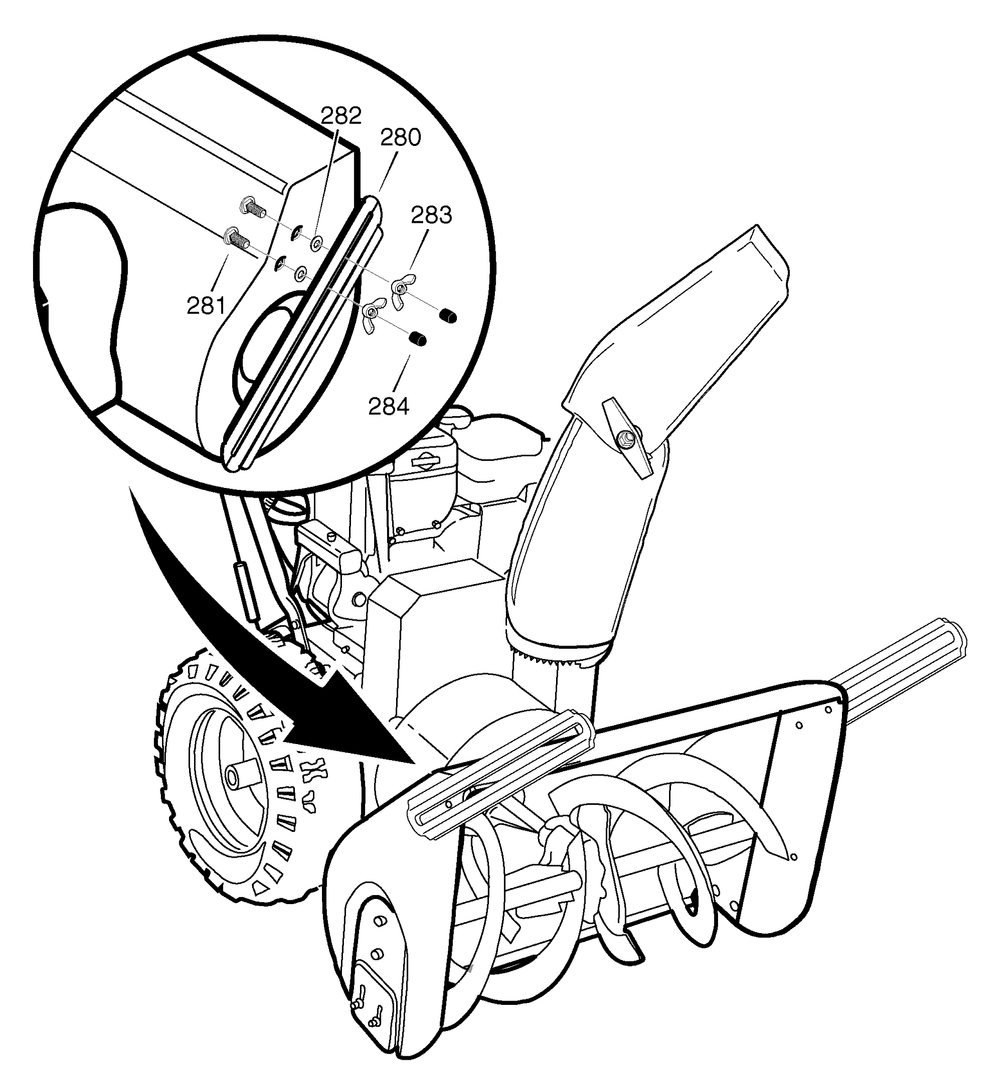 Drift Cutter Diagram and Parts List for 1695425-6240900X196A 2007 Briggs and Stratton Snow Blower